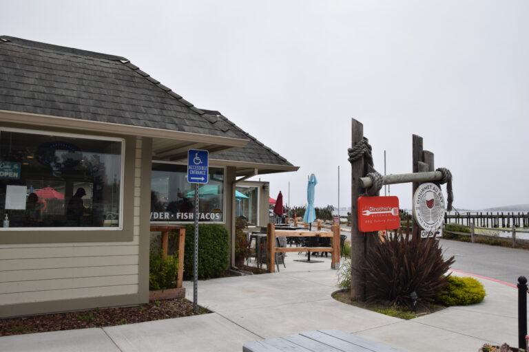 The entrance to Ginochio's Kitchen in Bodega Bay, California