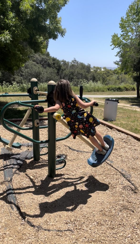 A child playing at Pinto Park in Watsonville California