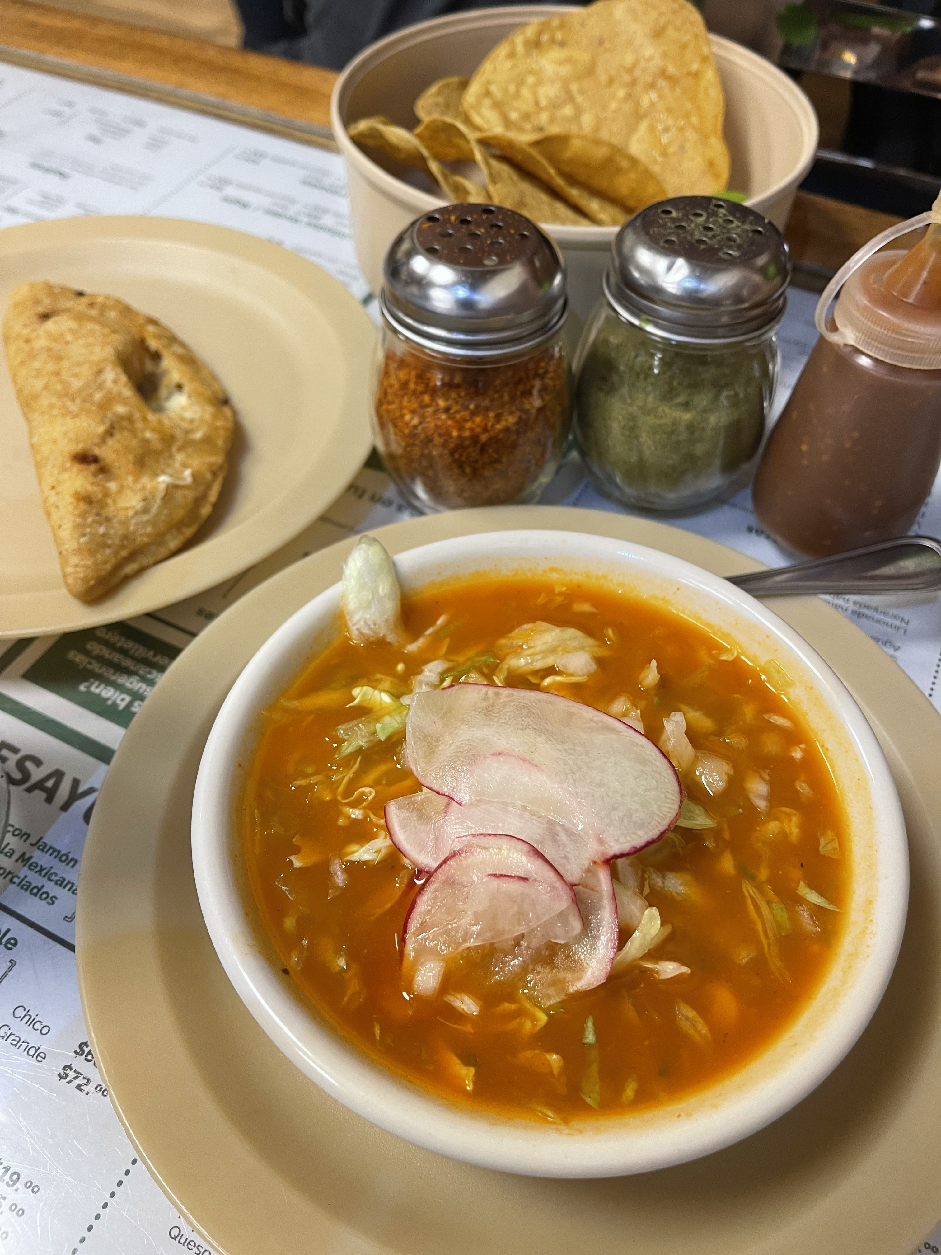 If you're looking for the vegetarian pozole, make sure to order the "pozole sin carne"