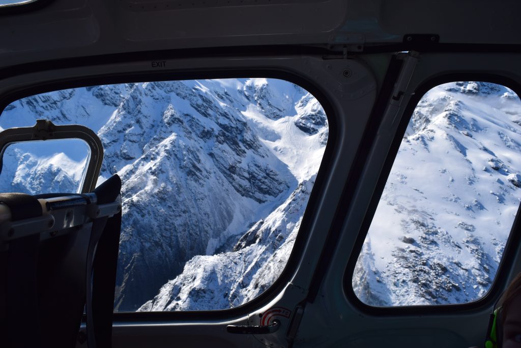 view from the helicopter in Franz Josef NZ