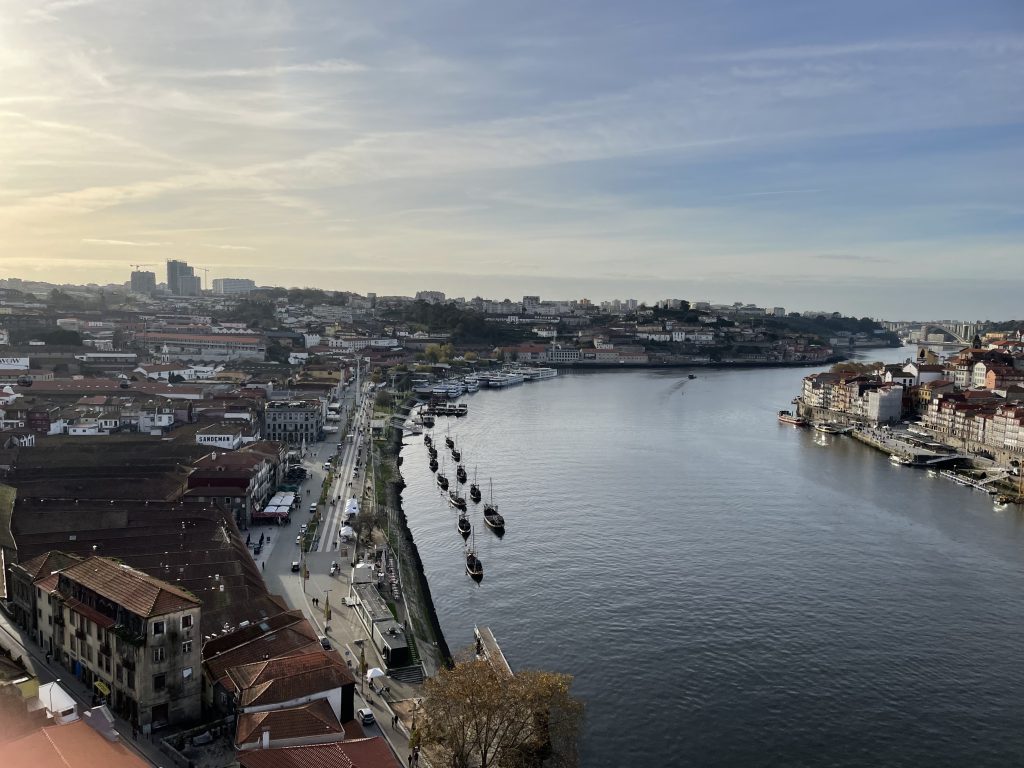View from the Dom Luis I Bridge Porto Portugal