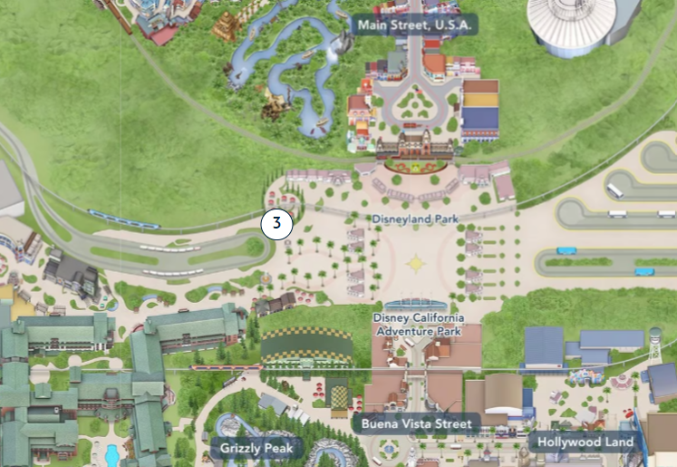 Map of Disneyland Picnic Area