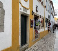 Street shops in Obidos, Portugal