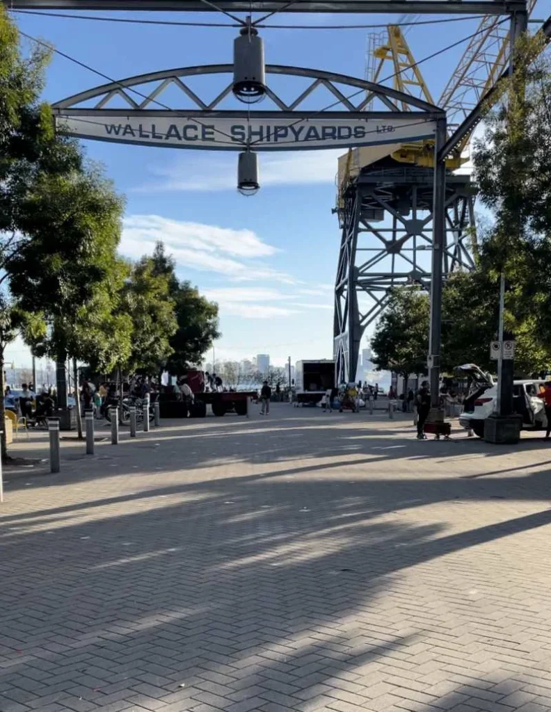 Wallace Shipyards sign in North Vancouver