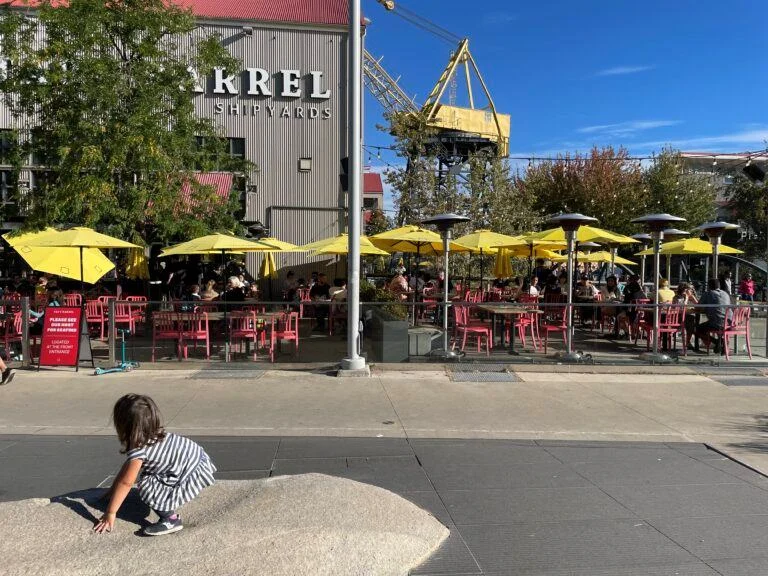 A child exploring North Vancouver, Canada